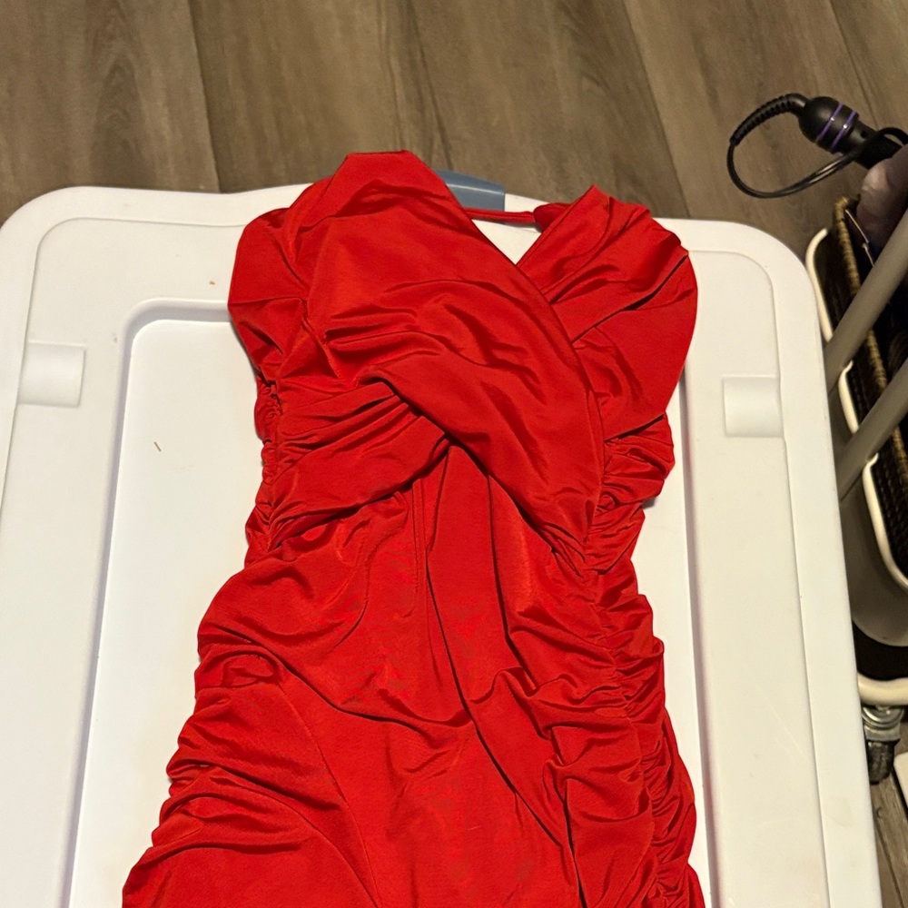 Lucy in the Sky One Shoulder Red Dress